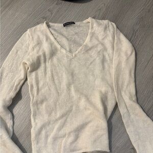 Brandy Melville Off-White Knit Top